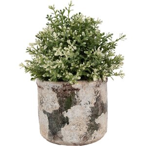 Clayre & Eef 6TE0516L Bloempot Terracotta Beige Groen...