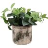 Clayre & Eef 6TE0516M Bloempot Beige Groen Ø 14x12 cm