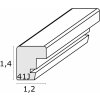 Deknudt S41JD1 Houten lijst zilver 13,0x13,0 cm