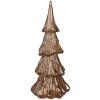 Clayre & Eef 6PR4363 Kerstdecoratie Boom LED Bruin Goudkleurig Ø 14x33 cm