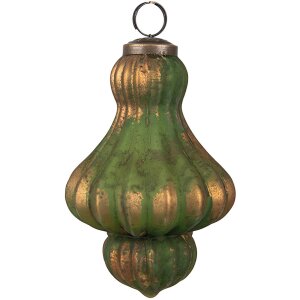 Clayre & Eef 6GL4508 Kerstballen set groen goud...