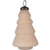 Clayre & Eef 6GL4514 Kerstboom kerstbal Beige glas Ø 7x13 cm Boheemse stijl