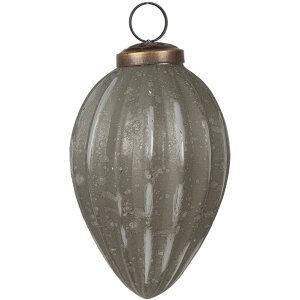 Clayre & Eef 6GL4517 Kerstboom kerstbal glas grijs...