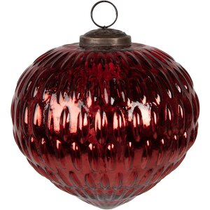 Clayre & Eef 6GL4524 Kerstbal rood Ø 13x13 cm