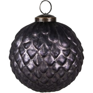 Clayre & Eef 6GL4696 Kerstboom Kerstbal Grijs Glas...