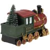 Clayre & Eef 6PR4335 Decoratie locomotief 11x5x7 cm groen rood goud