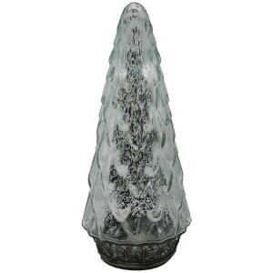 Clayre & Eef kerstboom LED Ø 11x24 cm glas zilver