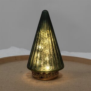 Clayre & Eef 6GL4576 Kerstboom met LED Groen Ø 11x19 cm