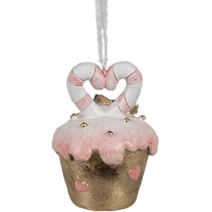 Clayre & Eef 6PR4210 Hanger biscuit roze goud...