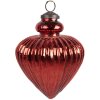 Clayre & Eef 6GL4548M Kerstbal Ø 10x13 cm Rood