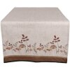 Clayre & Eef LFJ64 Tafelloper Paddenstoelen Beige Bruin 50x140 cm