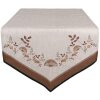 Clayre & Eef LFJ65 Tafelloper champignons 50x160 cm Beige Bruin