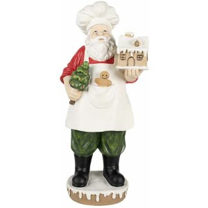 Clayre & Eef 5PR0124GG Decoratie Kerstman 26x20x59 cm