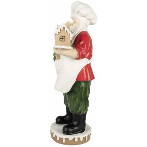 Clayre & Eef 5PR0124GG Decoratie Kerstman 26x20x59 cm