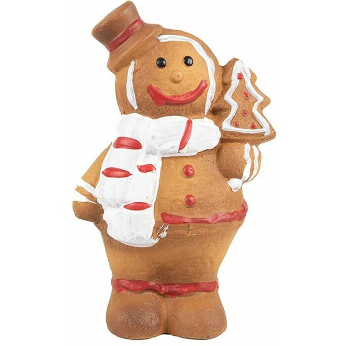 Clayre & Eef 6CE1774 Kerstdecoratie peperkoekman 9x6x15 cm