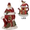 Clayre & Eef 6PR4174 LED decoratie vogels op gieter 13x10x16 cm