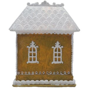 Clayre & Eef 6PR4191 Decoratiehuisje met LED 12x9x15 cm