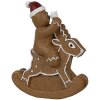 Clayre & Eef 6PR4195 Decoratie peperkoekman hert schommelfiguur 11x5x12 cm