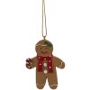 Clayre & Eef 6PR4197 Kerstlabel peperkoekman 5x1x7 cm