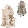 Clayre & Eef 6PR4229 Decoratie Huis met Beren LED 15x10x18 cm