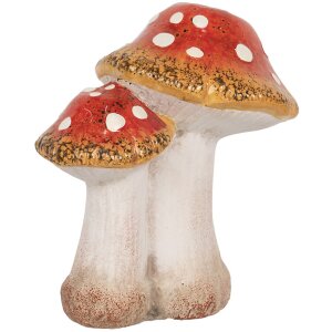 Clayre & Eef 6CE1751 Decoratie Paddenstoelen 14x11x17 cm