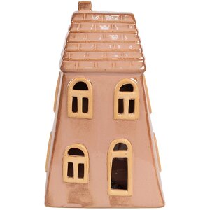 Clayre & Eef 6CE1798 Decoratie Huisje met LED 10x6x16 cm