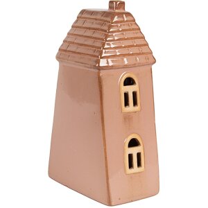 Clayre & Eef 6CE1798 Decoratie Huisje met LED 10x6x16 cm