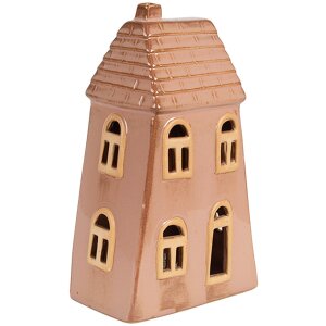 Clayre & Eef 6CE1798 Decoratie Huisje met LED 10x6x16 cm