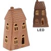 Clayre & Eef 6CE1798 Decoratie Huisje met LED 10x6x16 cm