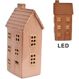 Clayre & Eef 6CE1840 Decoratiehuisje met LED 8x6x17 cm