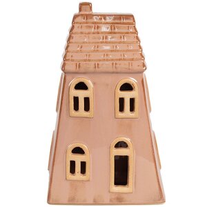 Clayre & Eef 6CE1841 Decoratiehuisje met LED 10x6x16 cm