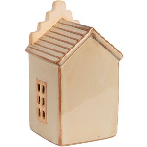 Clayre & Eef 6CE1843 Decoratiehuisje met LED 6x6x11 cm