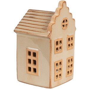 Clayre & Eef 6CE1843 Decoratiehuisje met LED 6x6x11 cm