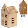 Clayre & Eef 6CE1843 Decoratiehuisje met LED 6x6x11 cm