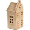 Clayre & Eef 6CE1844 Decoratiehuisje met LED 8x7x16 cm