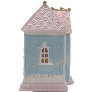 Clayre & Eef 6PR4198 Decoratie Huisje met LED 12x9x15 cm