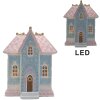 Clayre & Eef 6PR4198 Decoratie Huisje met LED 12x9x15 cm