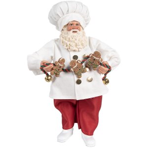 Clayre & Eef 65585 Decoratie Kerstman 17x12x27 cm