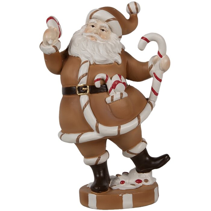 Clayre & Eef 6PR4276 Decoratie Kerstman 12x9x20 cm