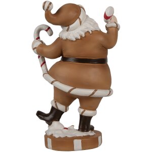 Clayre & Eef 6PR4276 Decoratie Kerstman 12x9x20 cm