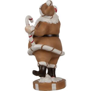 Clayre & Eef 6PR4276 Decoratie Kerstman 12x9x20 cm