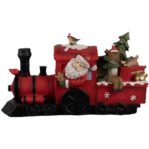 Clayre & Eef 6PR4178 Decoratie locomotief kerstman...