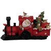 Clayre & Eef 6PR4178 Decoratie locomotief kerstman LED 19x7x10 cm