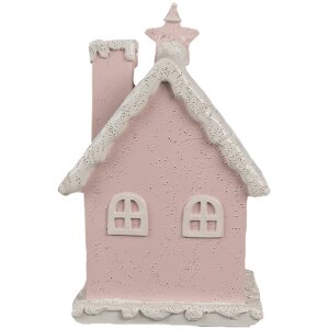 Clayre & Eef 6PR4199 Decoratiehuisje met LED 10x8x15 cm