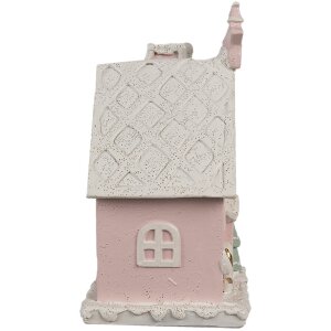 Clayre & Eef 6PR4199 Decoratiehuisje met LED 10x8x15 cm