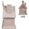 Clayre & Eef 6PR4199 Decoratiehuisje met LED 10x8x15 cm