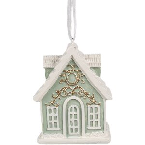 Clayre & Eef 6PR4214 Decoratie Hanger Huis 6x4x8 cm