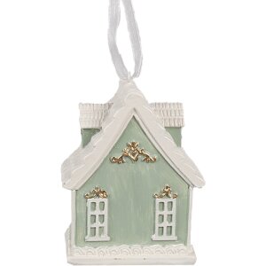 Clayre & Eef 6PR4214 Decoratie Hanger Huis 6x4x8 cm