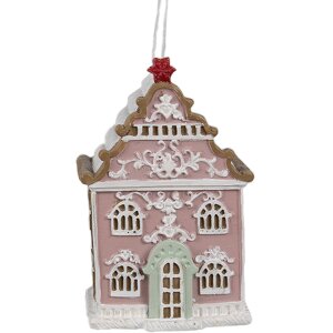 Clayre & Eef 6PR4215 Decoratie Hanger Huis 6x4x9 cm