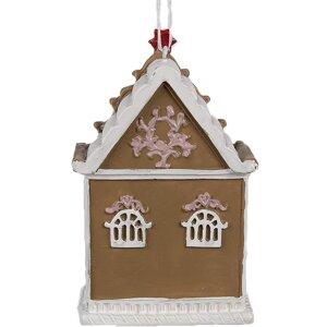 Clayre & Eef 6PR4215 Decoratie Hanger Huis 6x4x9 cm